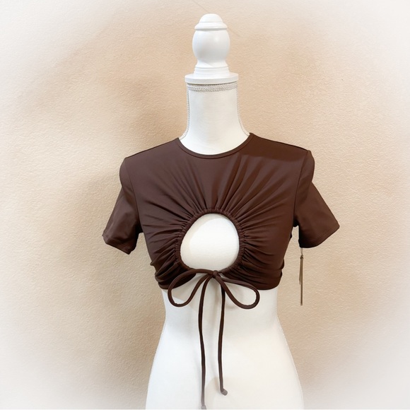 SKIMS Tops - SKIMS Recycled Swim Ruched T-Shirt size S